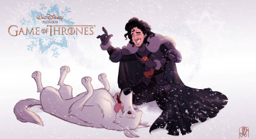 Картинка рисованное кино призрак снег белка джог сноу лютоволк