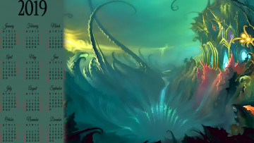 Картинка календари фэнтези calendar планета водоем