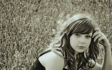 Картинка календари компьютерный+дизайн calendar женщина сидеть природа растение взгляд девушка