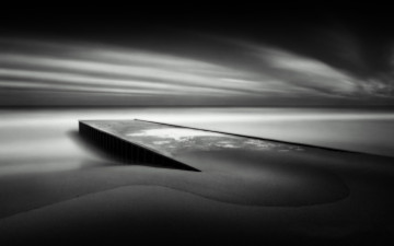 Картинка разное компьютерный+дизайн причал берег тучи туман