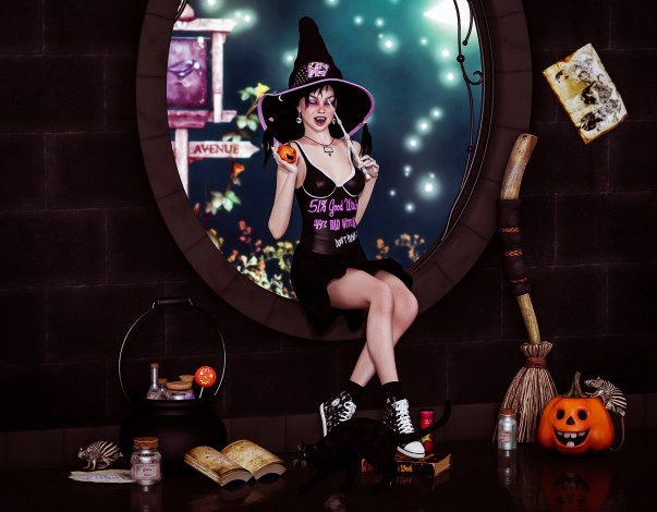 Обои картинки фото 3д графика, праздники , holidays, взгляд, фон, девушка