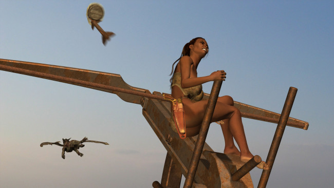 Обои картинки фото 3д графика, фантазия , fantasy, девушка, взгляд, фон