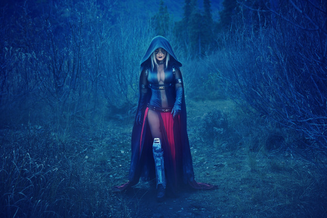 Обои картинки фото разное, cosplay , косплей, плащ, взгляд, фон, девушка, jessica nigri
