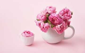 Картинка цветы розы букет ваза