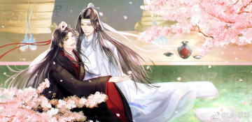 Картинка аниме mo+dao+zu+shi вэй усянь лань ванцзы цветение