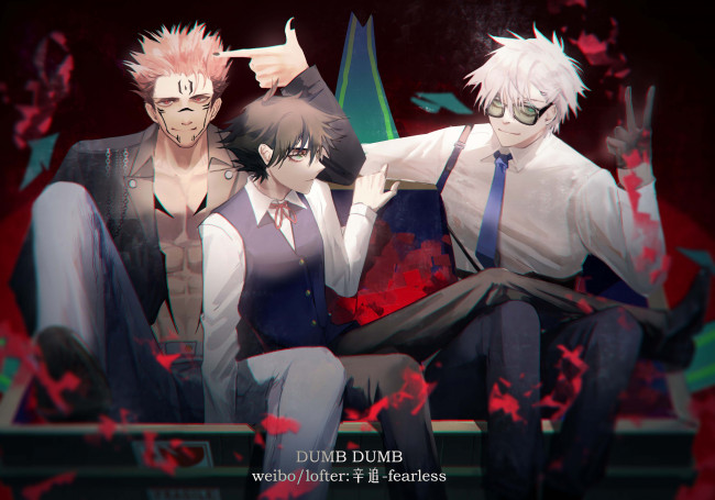 Обои картинки фото аниме, jujutsu kaisen, магическая, битва