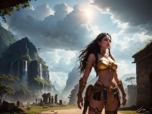 Картинка фэнтези девушки нейросети графика нейроарт ai art нейронные сети рисунки нейро искусство девушка