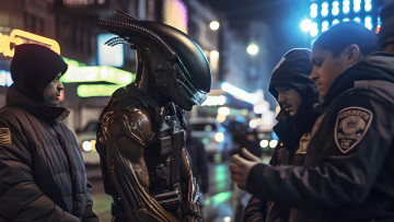 Картинка фэнтези чужой+ alien нейросети графика нейроарт ai art нейронные сети рисунки нейро искусство чужой ксеноморф