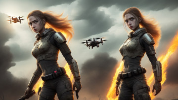 Картинка фэнтези девушки нейросети графика нейроарт ai art нейронные сети рисунки нейро искусство