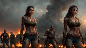 Картинка фэнтези другое нейросети графика нейроарт ai art нейронные сети рисунки нейро искусство зомби с оружием