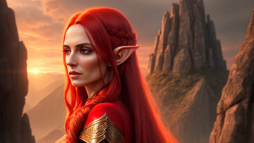 Картинка фэнтези эльфы нейросети графика нейроарт ai art нейронные сети рисунки нейро искусство