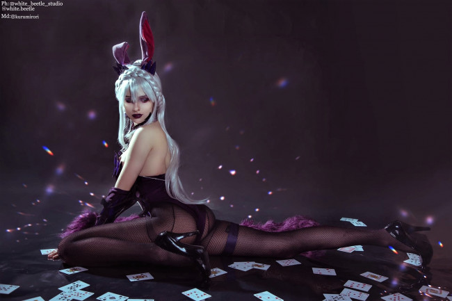 Обои картинки фото девушки, kurumirori, образ, костюм, карты