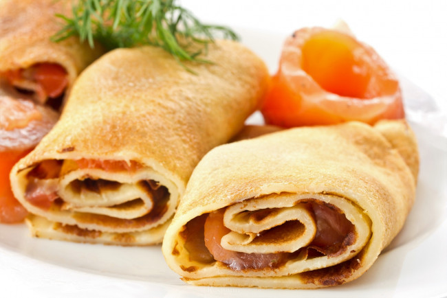 Обои картинки фото еда, блины,  оладьи, начинка