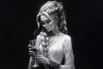 Картинка рисованное люди девушка нейросеть