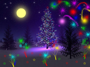 Картинка праздничные 3д графика новый год