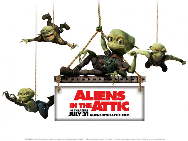 Обои картинки фото aliens, in, the, attic, кино, фильмы