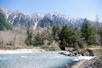 Картинка природа реки озера горы мост река