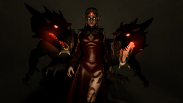 Картинка 3д графика creatures существа эльф драконы