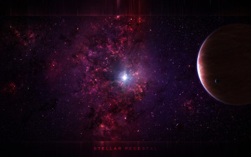 Картинка космос арт планеты туманность