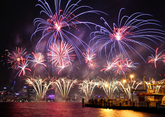 Картинка разное салюты фейерверки ночь фейерверк праздник