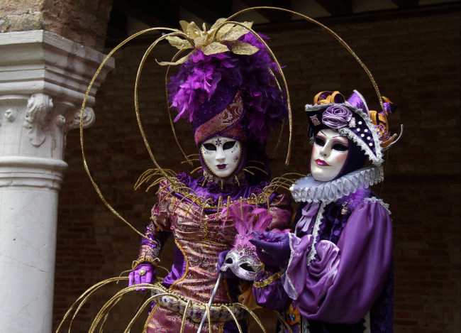 Обои картинки фото разное, маски, карнавальные, костюмы, карнавал, венеция