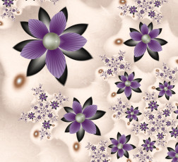 Картинка 3д графика flowers цветы фон узор цвета лепестки