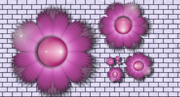 Картинка 3д графика flowers цветы фон узор цвета лепестки