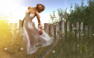 Картинка 3д графика people люди настроение девушка танец