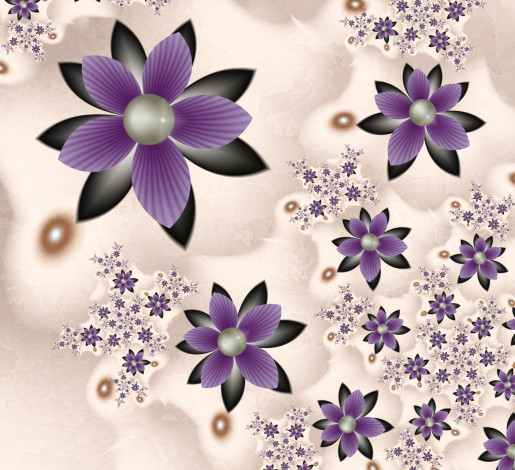 Обои картинки фото 3д, графика, flowers, цветы, фон, узор, цвета, лепестки