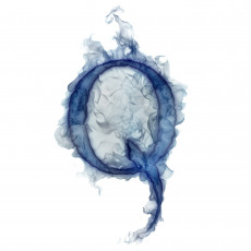 Картинка 3д+графика другое+ other дым литера буква q газ