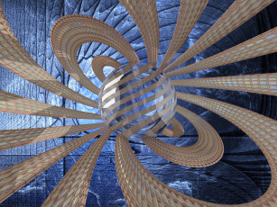 Картинка 3д+графика фракталы+ fractal взгляд девушка