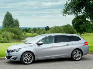 обоя автомобили, peugeot, sw, серый, 2014г, uk-spec, 308