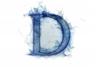 Картинка 3д+графика другое+ other буква литера дым газ d