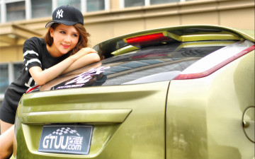 Картинка автомобили авто+с+девушками девушка азиатка автомобиль