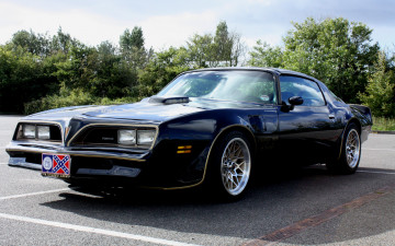 Картинка автомобили pontiac понтиак транс эм чёрный бандит