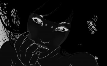 Картинка векторная+графика девушки глаза