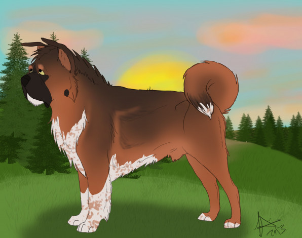 Обои картинки фото рисованные, животные,  собаки, собака