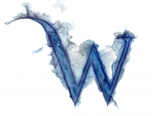 Обои картинки фото 3д графика, другое , other, w, газ, дым, литера, буква