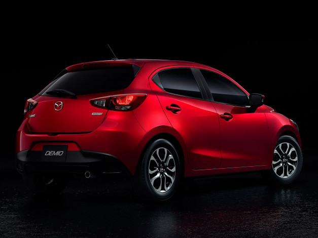 Обои картинки фото автомобили, mazda, красный, 2014г, demio