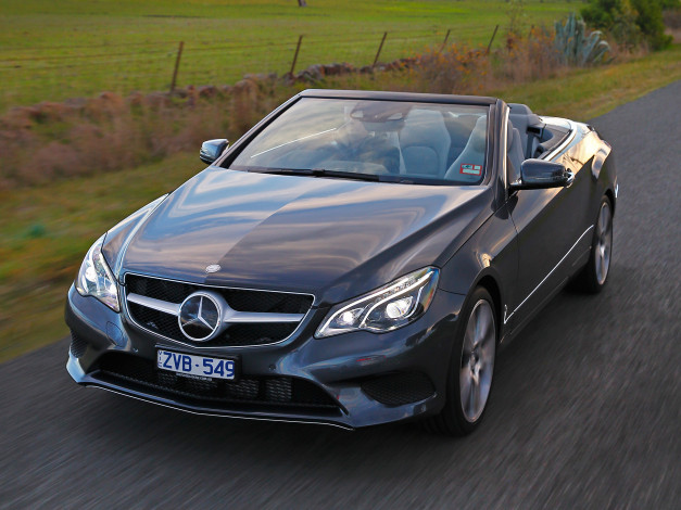 Обои картинки фото автомобили, mercedes-benz, au-spec, cabrio, e, 250, темный, 2013г, a207