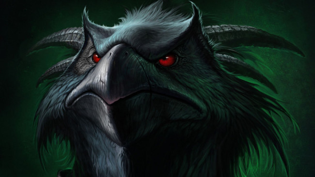 Обои картинки фото рисованные, животные,  сказочные,  мифические, клюв