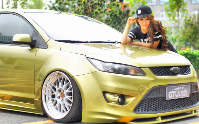 Обои картинки фото автомобили, авто с девушками, автомобиль, девушка, азиатка
