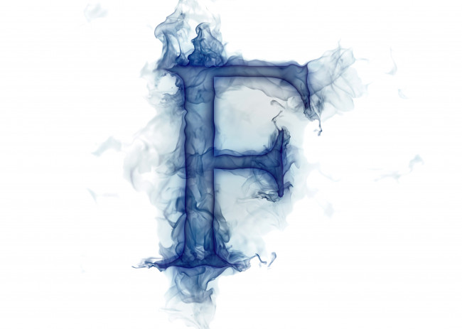 Обои картинки фото 3д графика, другое , other, f, газ, дым, литера, буква