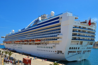 Картинка grand+princess корабли лайнеры океанский лайнер причал круиз