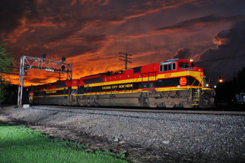 Картинка техника поезда состав локомотив рельсы дорога железная