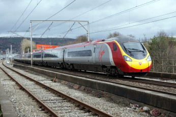 Картинка техника поезда состав локомотив рельсы дорога железная