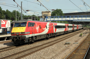 Картинка техника поезда состав локомотив рельсы дорога железная