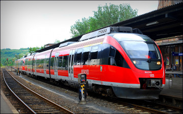 Картинка техника поезда локомотив дорога состав железная рельсы