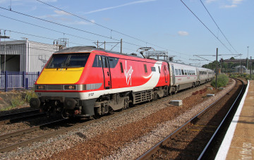 Картинка техника поезда локомотив рельсы дорога железная состав