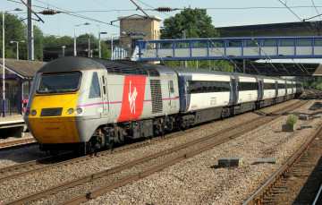 Картинка техника поезда состав рельсы дорога локомотив железная